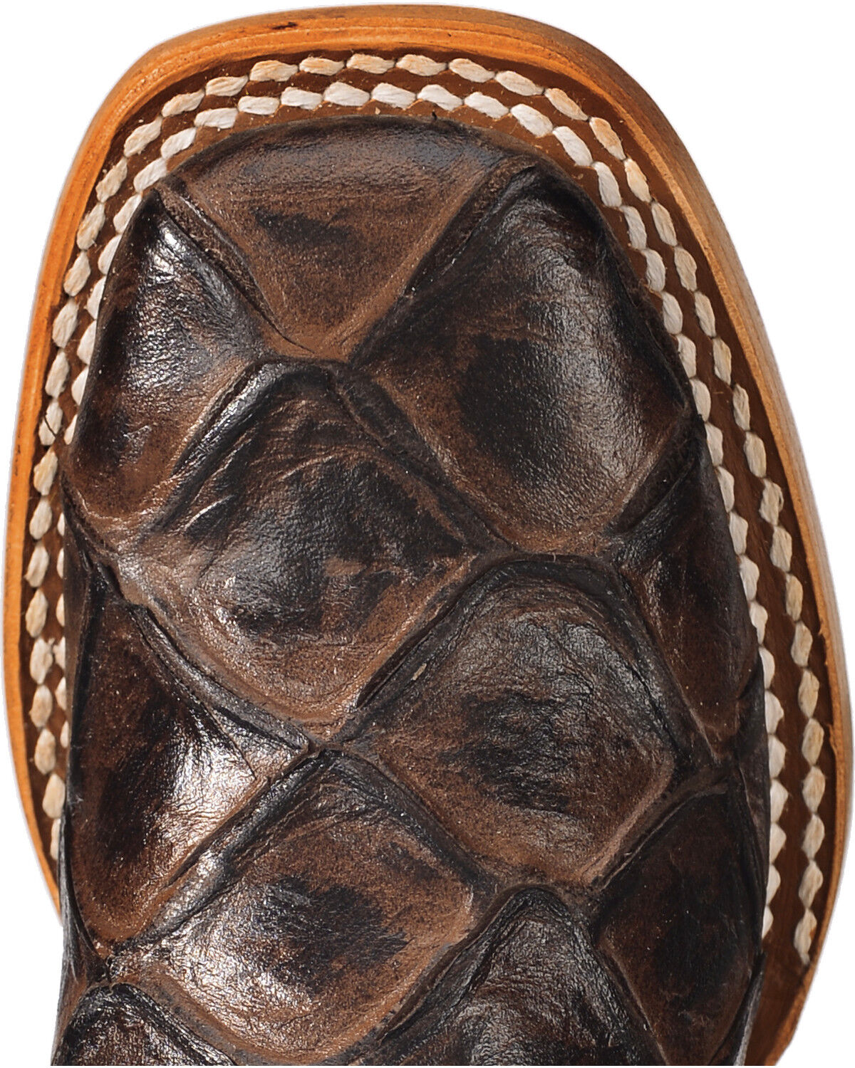 Image #6 - Horse Power Boys' Brown Filet Of Fish Print Boots - Square Toe, Brown, hi-res