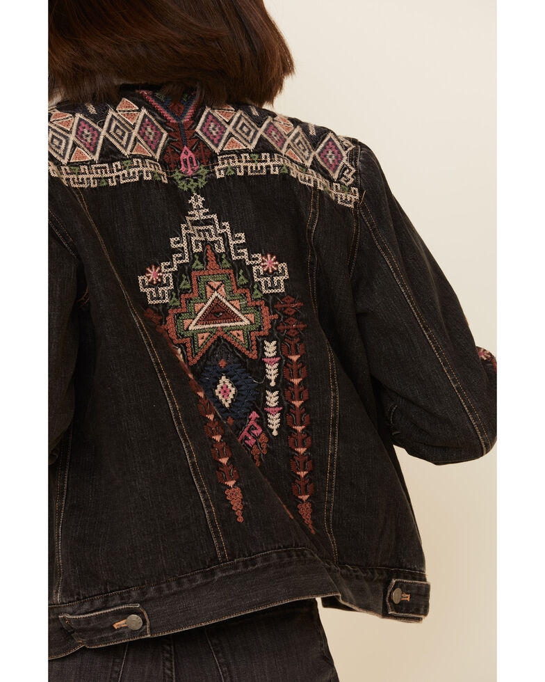 Johnny Was Women's Yadani Sherpa Denim Jacket Country Outfitter