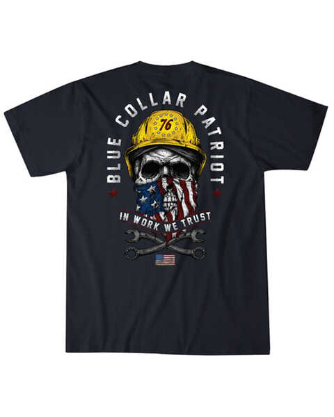 Howitzer Men's Blue Collar Trust Short Sleeve Graphic T-Shirt , Black, hi-res