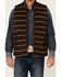 Image #3 - Cripple Creek Men's Navajo Print Zip-Front Blanket Vest, Brown, hi-res