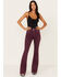 Image #1 - Idyllwind Women's High Rise Flap Pocket Outlaw Flare Jeans, Purple, hi-res