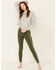 Image #1 - Free People Women's You're A Peach Leggings, Hunter Green, hi-res