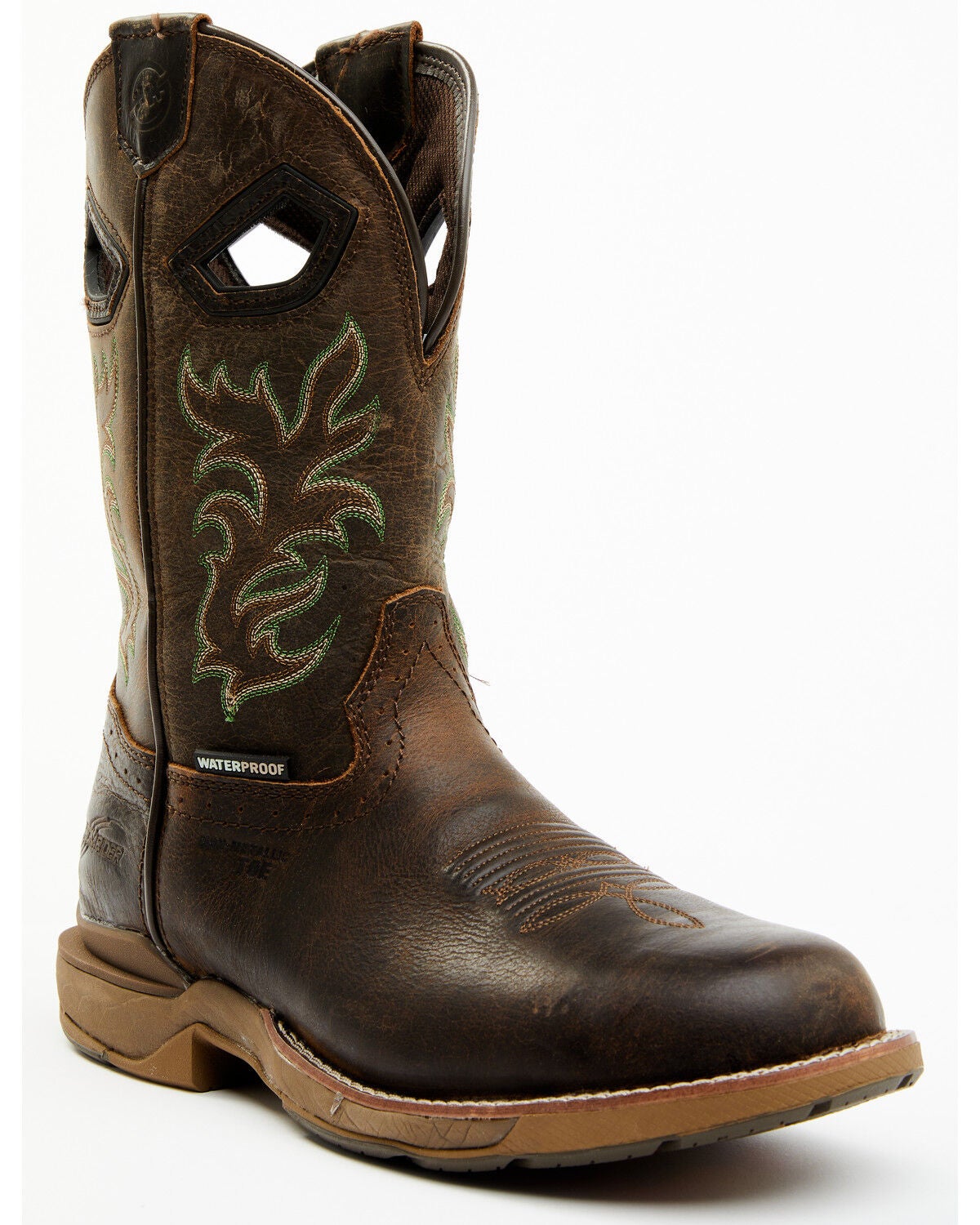 Double H Men's Apparition Waterproof Electrical Hazard Pull-On Work Boots - Composite Toe, Brown, hi-res