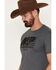 Image #2 - Smith & Wesson Men's Distressed USA Flag Logo Short Sleeve Graphic T-Shirt, Heather Grey, hi-res