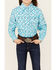 Image #3 - Cowgirl Hardware Girls' Diamond Print Long Sleeve Snap Western Shirt, , hi-res