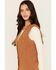 Image #2 - Cotton & Rye Women's Novelty Pun Cable Knit Vest, Caramel, hi-res