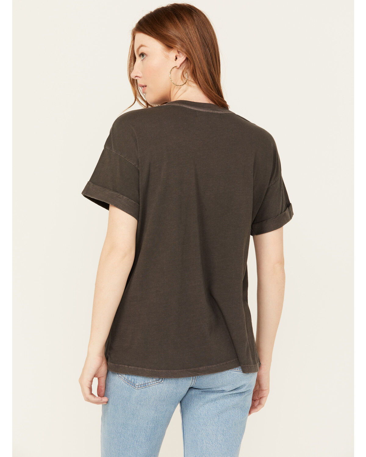 Image #4 - Girl Dangerous Women's Steer Head Rose Relaxed Short Sleeve Graphic Tee, Black, hi-res