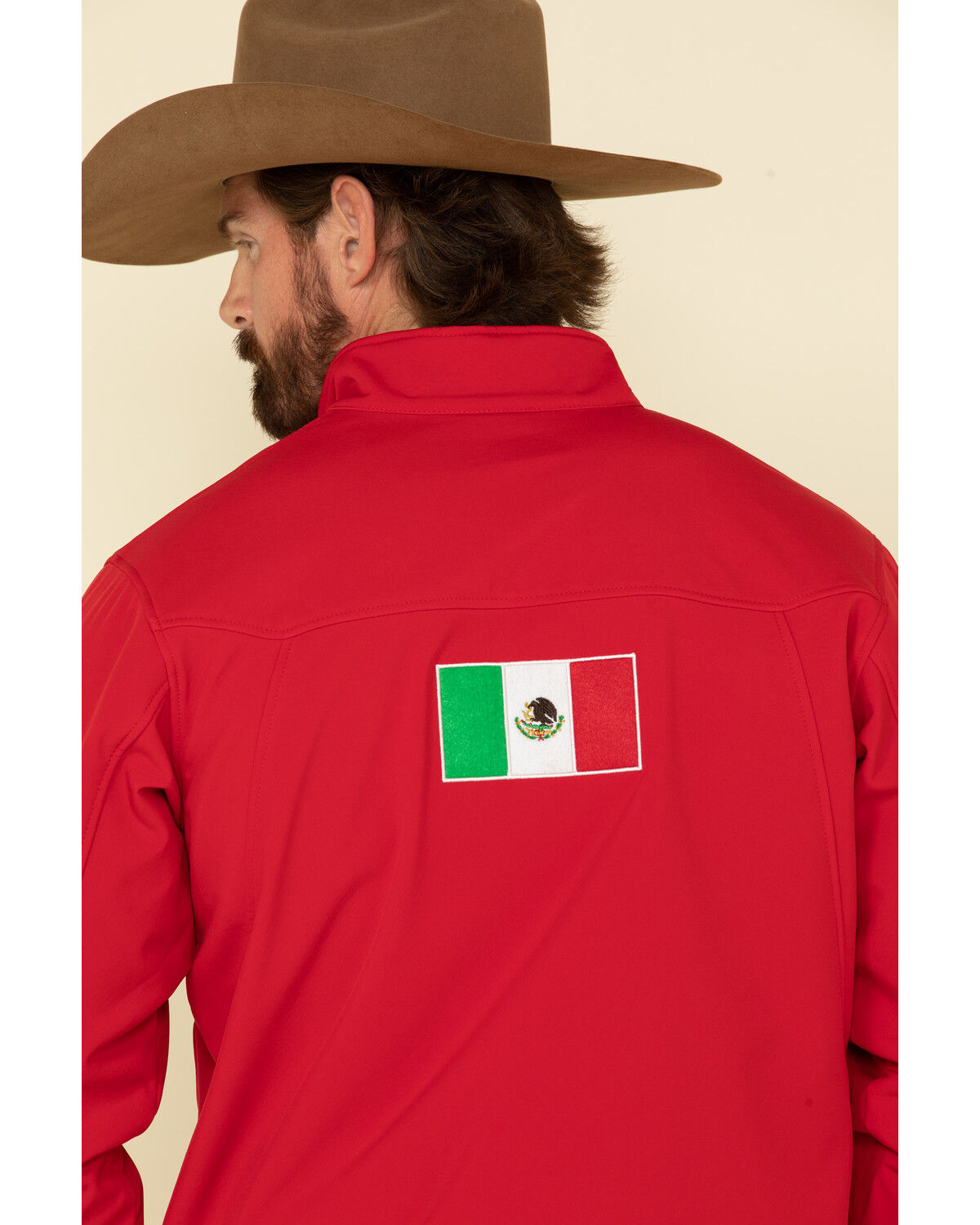 Image #4 - Ariat Men's Red Mexico New Team Softshell Jacket, Red, hi-res