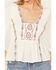 Image #3 - Shyanne Women's Embroidered Short Sleeve Crinkle Peplum Top, Cream, hi-res