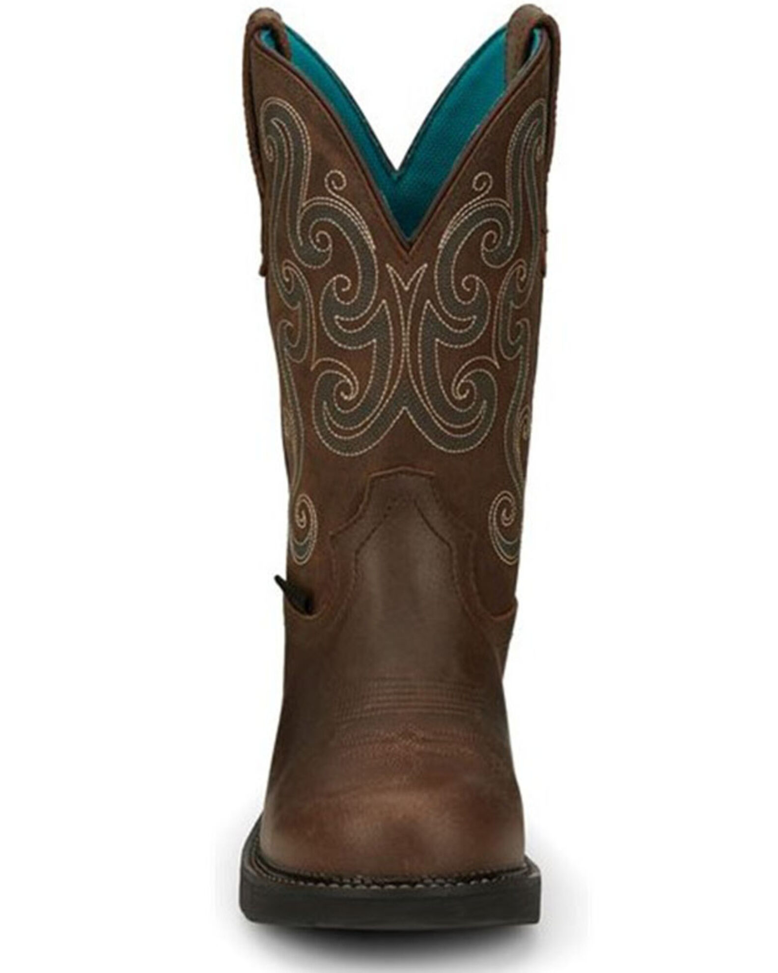 Image #4 - Justin Women's Tasha Waterproof Western Work Boots - Steel Toe, Brown, hi-res