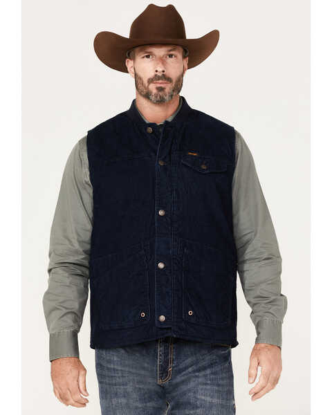 Wrangler Men's Rancher Vest, Navy, hi-res