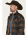 Image #2 - Ariat Men's Caldwell Southwestern Print Full Zip Sweater, Navy, hi-res