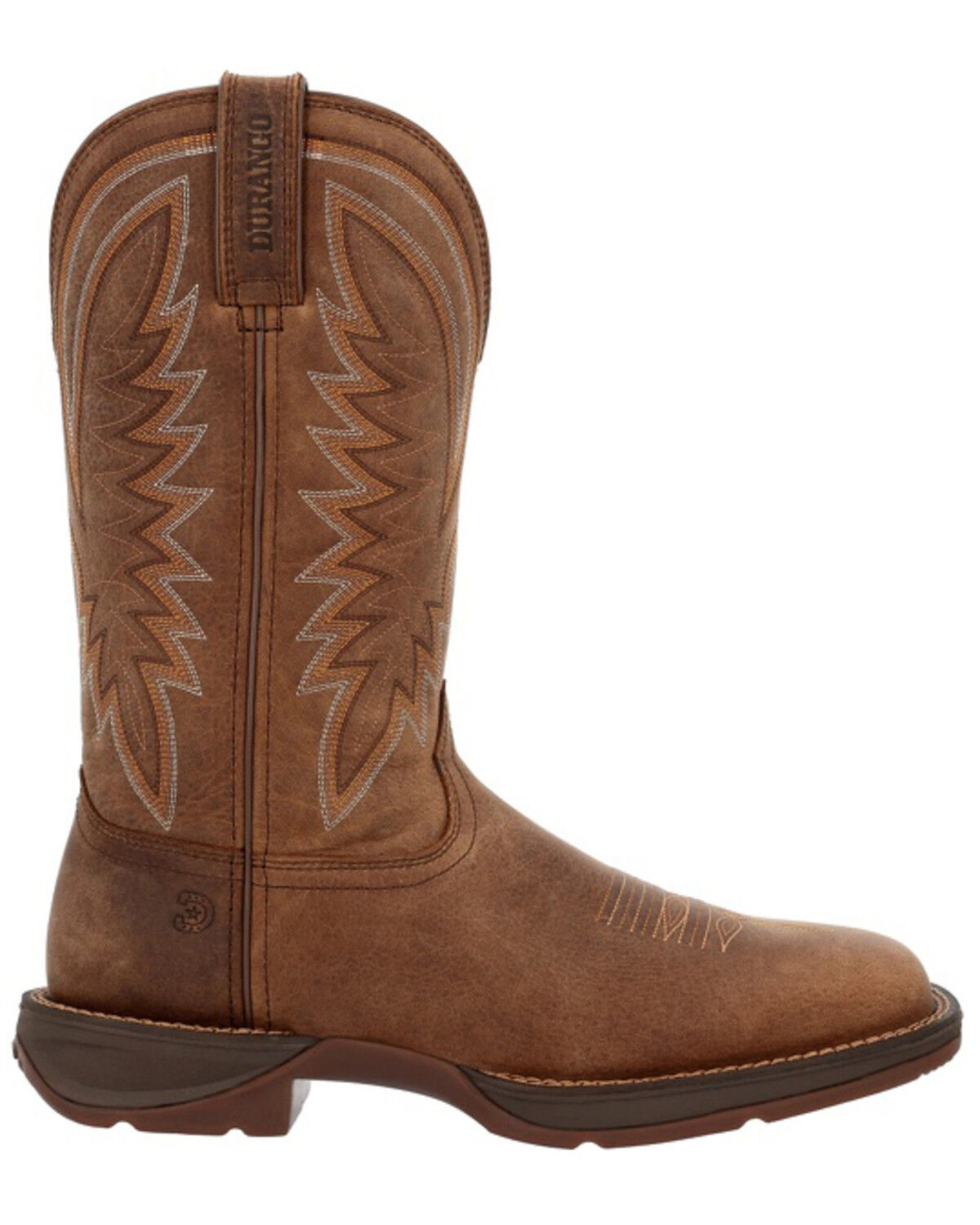 Image #2 - Durango Men's Rebel Performance Western Boots - Broad Square Toe, Brown, hi-res