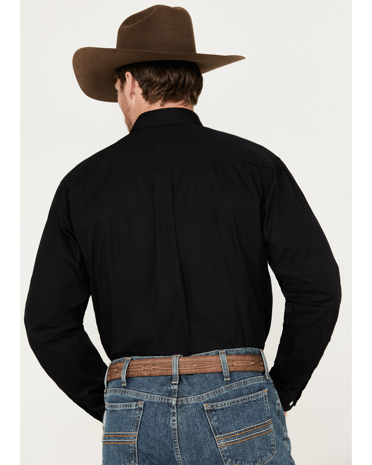 Image #4 - Cinch Men's Solid Black Button Down Western Shirt - Big & Tall, Black, hi-res