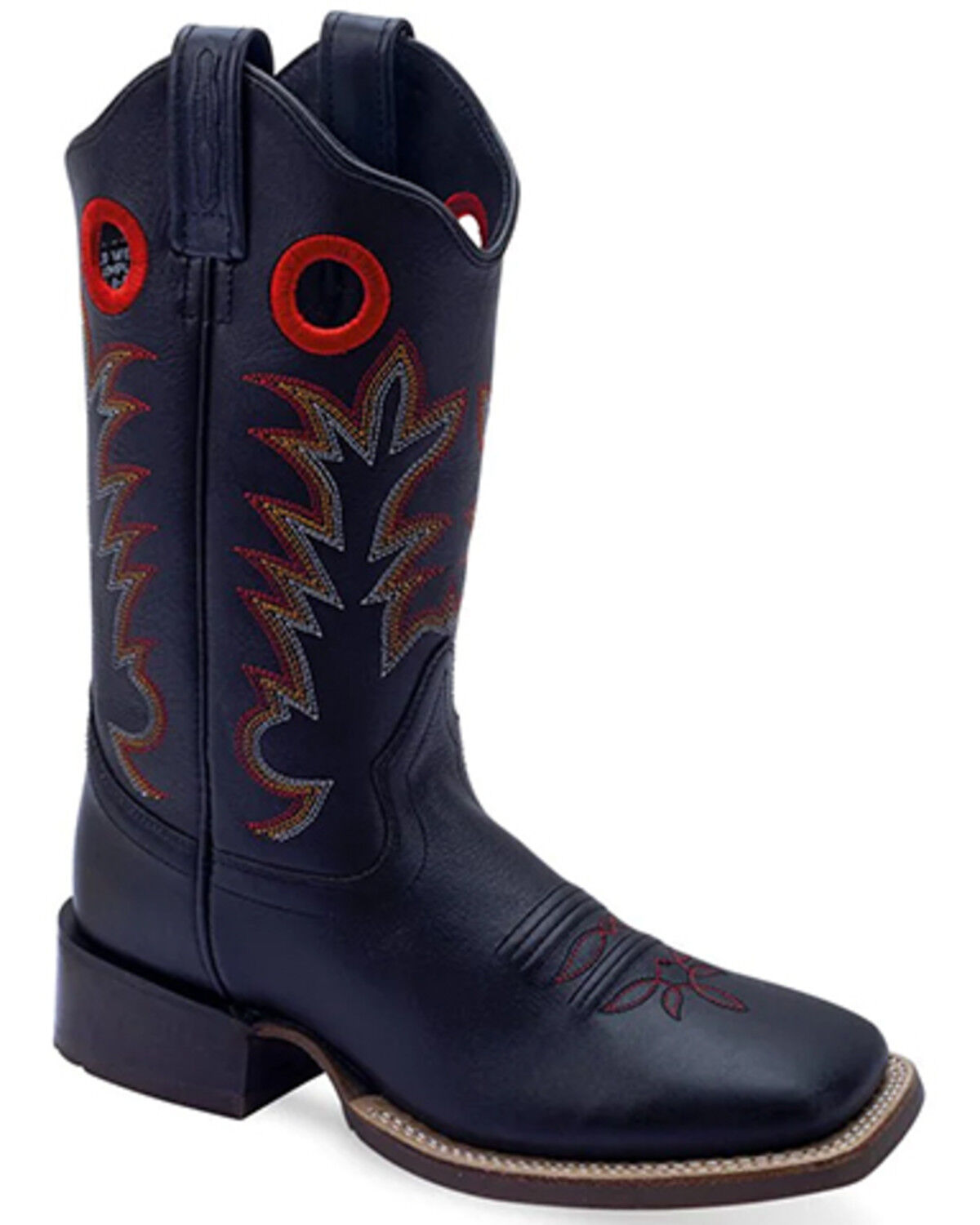 Image #1 - Old West Women's Western Boots - Broad Square Toe, Black, hi-res