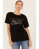 Image #1 - Shyanne Women's Hometown Short Sleeve Graphic Tee, Black, hi-res