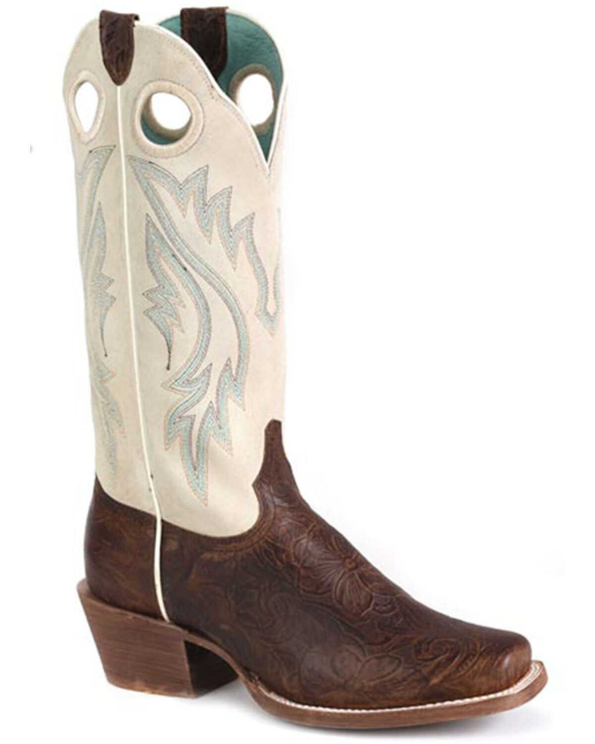 Image #1 - Roper Women's Ride 'Em Cowgirl Western Boots - Square Toe, Brown, hi-res
