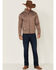 Image #1 - Cowboy Hardware Men's Brown Microfleece Zip-Up Jacket , Brown, hi-res