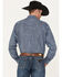 Image #4 - Wrangler Retro Premium Men's Check Plaid Print Long Sleeve Snap Western Shirt, Navy, hi-res