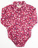 Image #1 - Shyanne Toddler Girls' Long Sleeve Floral Print Onesie , Fuchsia, hi-res