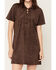 Image #3 - Shyanne Women's Carina Faux Suede Lace-Up Mini Dress, Dark Brown, hi-res
