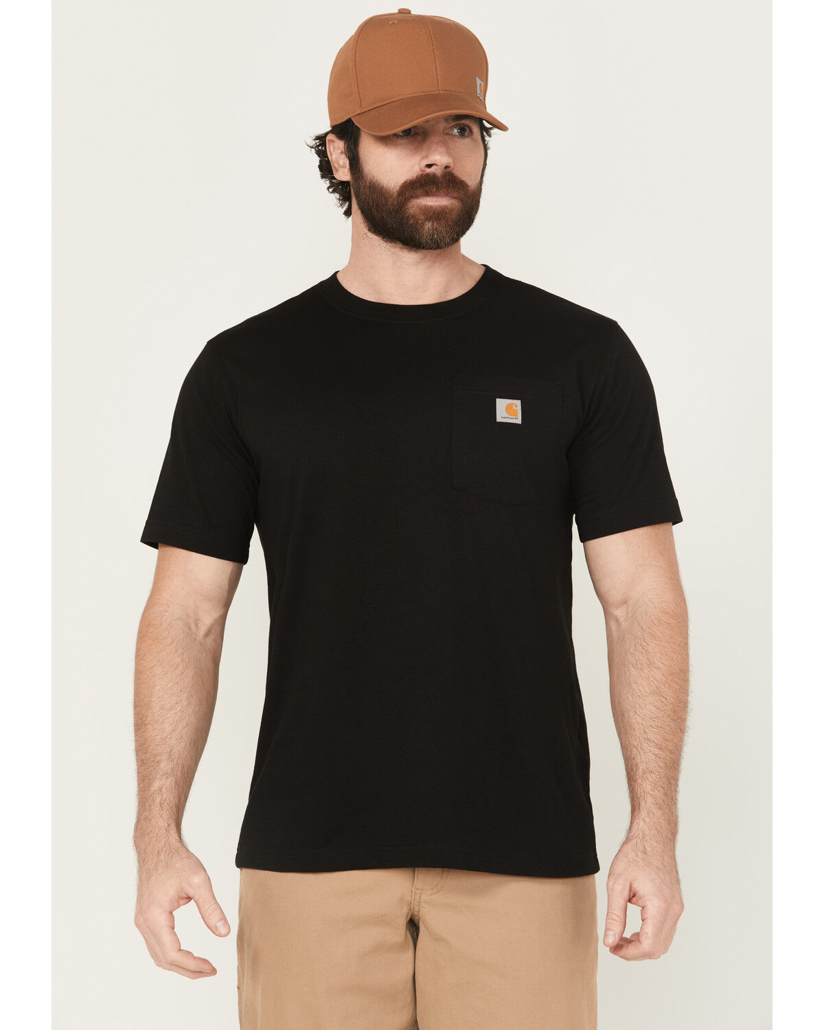 Image #2 - Carhartt Men's Relaxed Fit Lightweight Short Sleeve Pocket Graphic Work T-Shirt, Black, hi-res