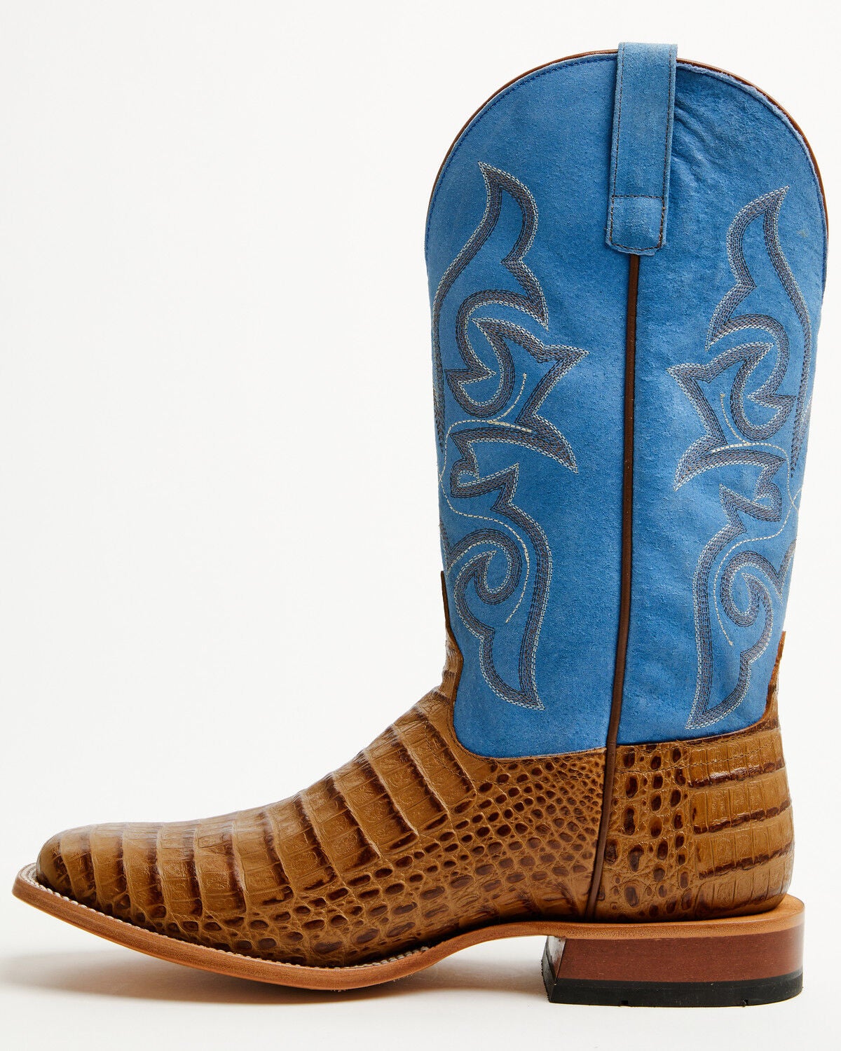 Image #3 - Horse Power Men's Toasted Caiman Print Western Boots - Broad Square Toe, Tan, hi-res