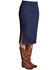 Image #1 - Stetson Women's Dark Wash Spring I Denim Midi Pencil Skirt, Dark Wash, hi-res