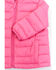 Image #2 - Urban Republic Girls' Quilted Packable Puffer Hooded Jacket, Fuchsia, hi-res