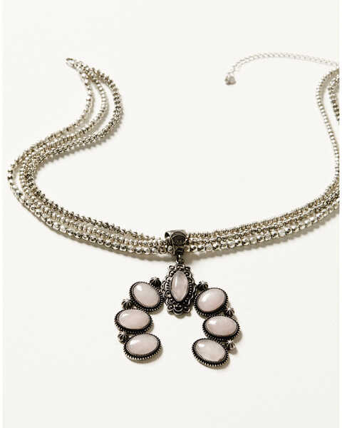 Shyanne Women's Moonbeam Stone Necklace, Silver, hi-res