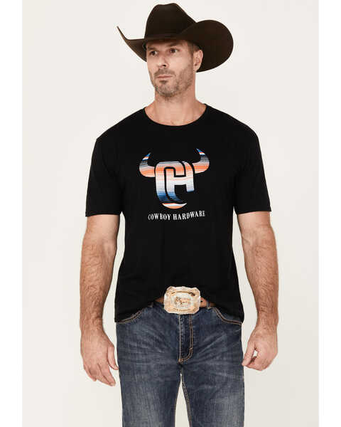 Cowboy Hardware Men's Serape Short Sleeve Graphic T-Shirt, Black, hi-res