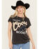 Image #1 - Recycled Karma Women's Coors Burnout Graphic Tee, Black, hi-res