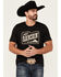 Image #1 - Rodeo Time Men's Just Ranchin' Short Sleeve Graphic T-Shirt, Black, hi-res