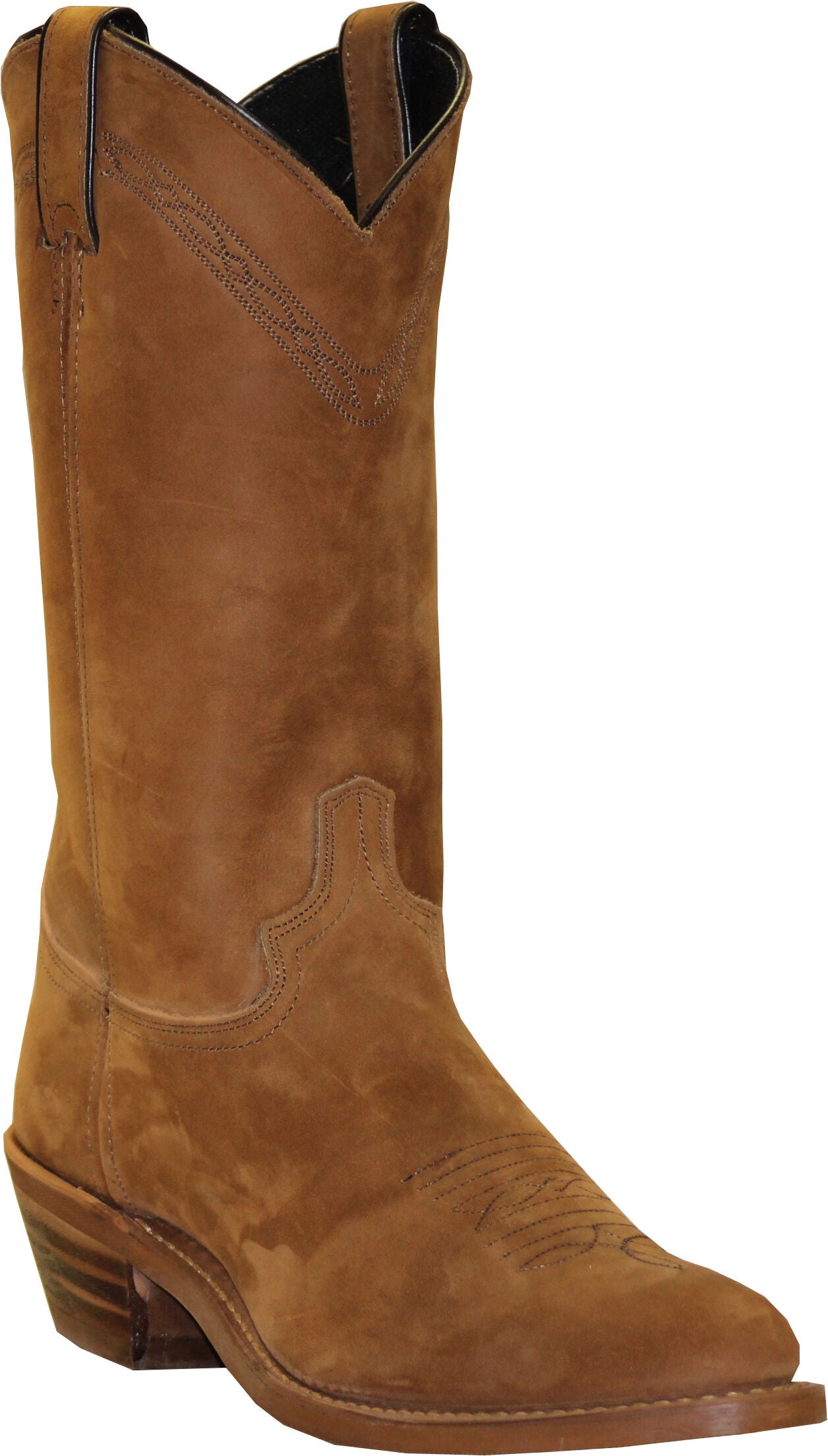 Abilene Men's Pull On Western Boots - Round Toe, Dirty Brn, hi-res