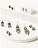 Image #1 - Shyanne Women's Bisbee Falls 6-Piece Silver Beaded Wings Earrings Set, Silver, hi-res