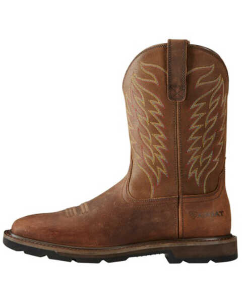 Image #2 - Ariat Men's Groundbreaker Western Work Boots - Soft Toe, Brown, hi-res
