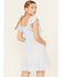 Image #4 - Angie Women's Eyelet Knot Front Mini Dress, Light Blue, hi-res