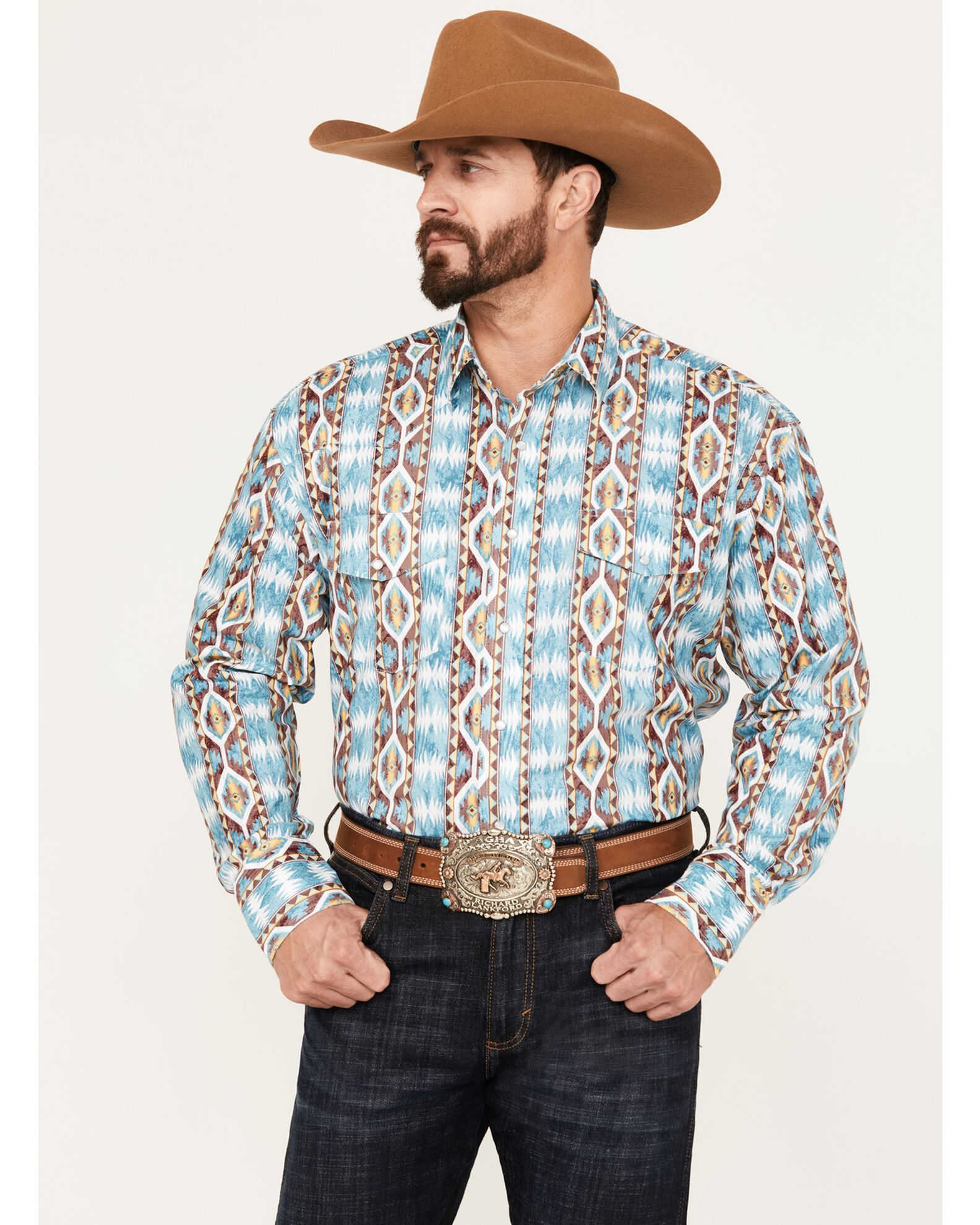 Wrangler pearl on sale snap long sleeve