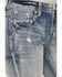 Image #4 - Grace in LA Women's Light Wash Mid Rise Geo Embroidered Pocket Bootcut Jeans, , hi-res
