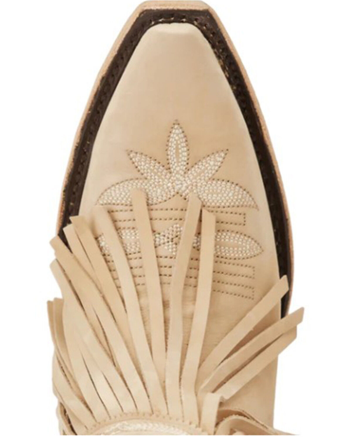 Image #6 - Lane Women's Senita Falls Western Booties - Snip Toe, Ivory, hi-res
