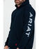 Image #4 - Ariat Men's FR Primo Fleece Logo Hooded Work Sweatshirt - Big, Navy, hi-res
