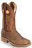 Image #1 - Double H Men's Domestic I.C.E. Roper Boots - Steel Toe, Brown, hi-res