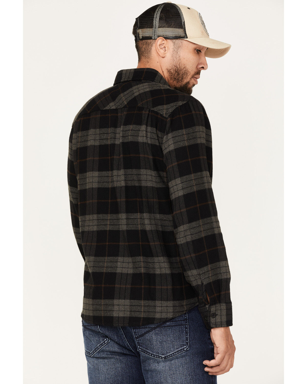 Image #4 - Brixton Men's Bowery Plaid Print Long Sleeve Button-Down Flannel Shirt, , hi-res