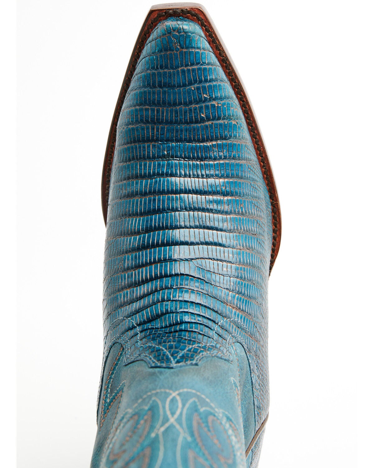 Image #6 - Shyanne Women's Ryanne Exotic Lizard Western Boots - Snip Toe, Blue, hi-res