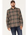 Image #1 - Brothers and Sons Men's Everyday Plaid Long Sleeve Button Down Western Flannel Shirt, Charcoal, hi-res
