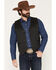 Image #1 - Cody James Men's Pancho Villa Oil Skin Vest, Black, hi-res