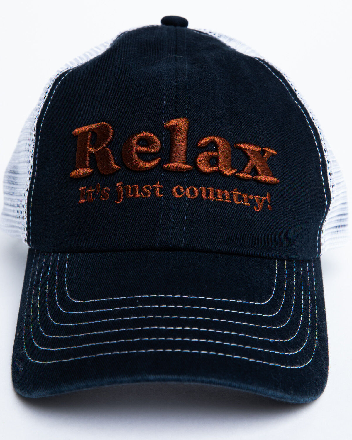 Image #4 - Shyanne Women's Relax It's Just Country Mesh Ball Cap, Blue, hi-res