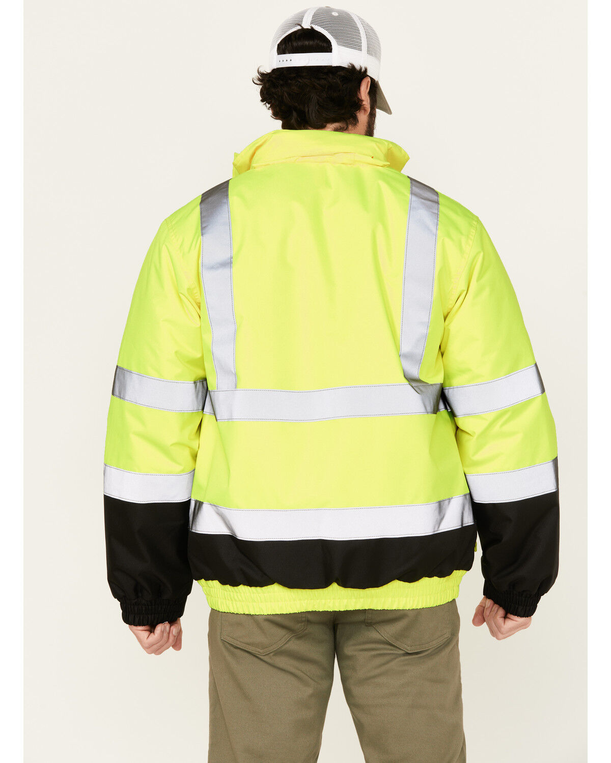 Image #4 - Hawx Men's Hi-Vis Bomber Jacket, Yellow, hi-res