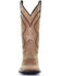 Image #4 - Circle G Women's Saddle Embroidered Leather Western Boot - Broad Square Toe, Tan, hi-res