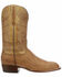 Lucchese Men's Handmade Lance Smooth Ostrich Boots - Square Toe , Lt Brown, hi-res